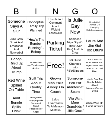 Christmas Eve! Bingo Card