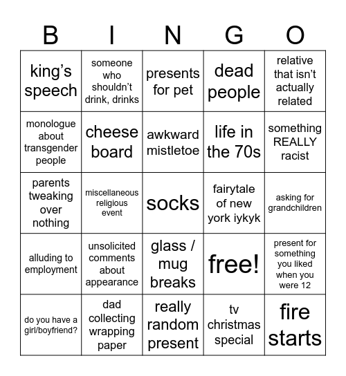 christmas 🎄 Bingo Card