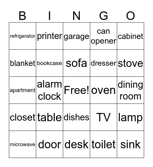 Week Three Bingo Card