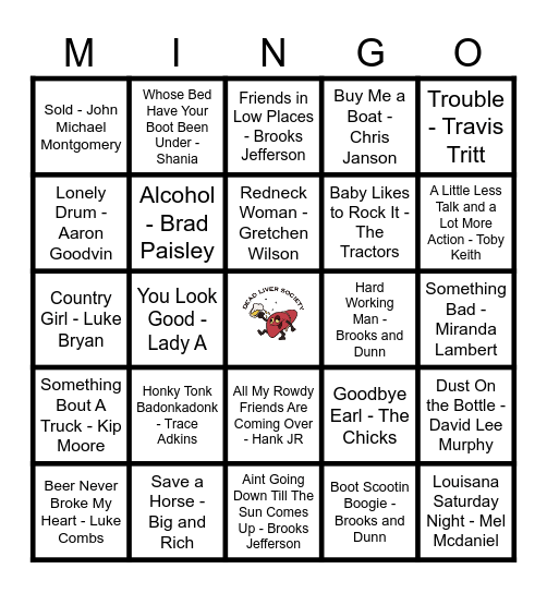 Rowdy Country! Bingo Card