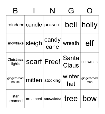 New Year Bingo Card
