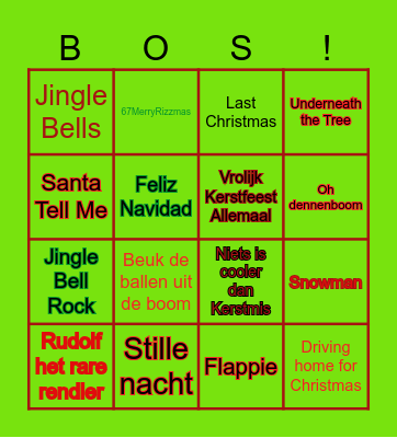 Kerst BINGO Familie Bingo Card