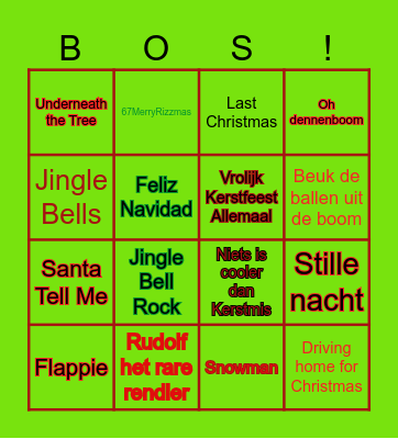 Kerst BINGO Familie Bingo Card
