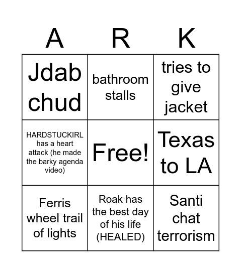 Barky Bingo Card