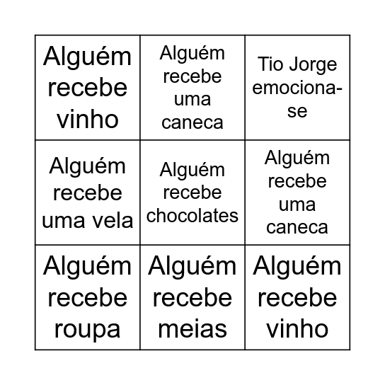 Salgueira Bingo Card