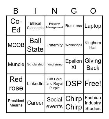 Bingo Night with DSP Bingo Card