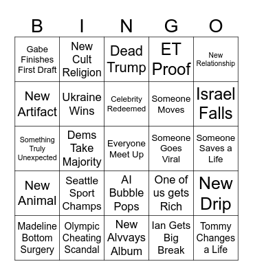 BCN 2026 Bingo Card