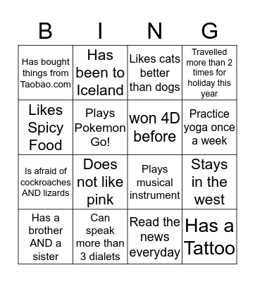 Group Human Capital Bingo Card