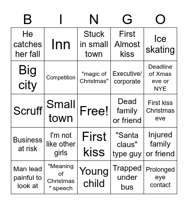 Hallmark Bingo Card