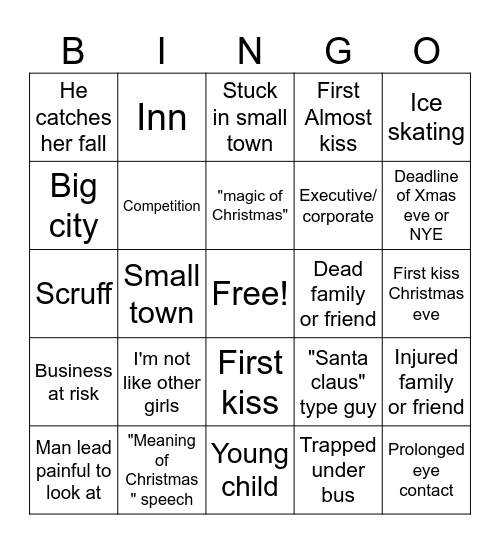 Hallmark Bingo Card