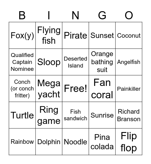 BVI BINGO ‘25 Bingo Card