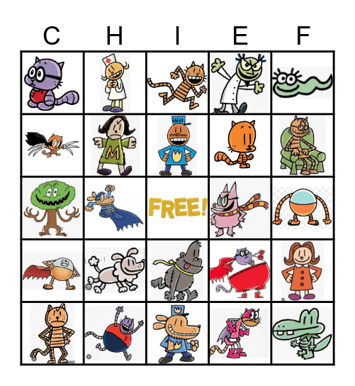 Dog Man & The Bingo Board Bingo Card