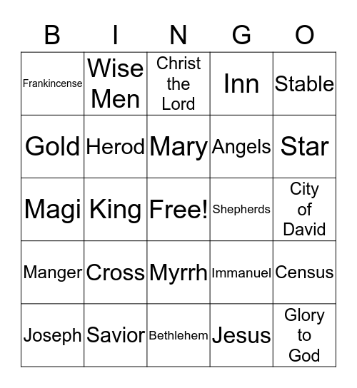 Christmas Bingo Card