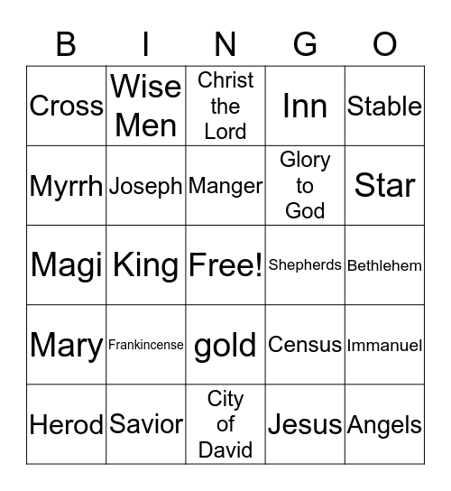 Christmas Bingo Card