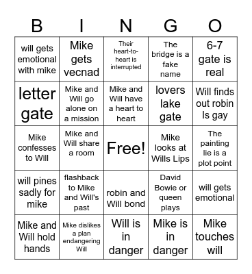 Byler Bingo Card