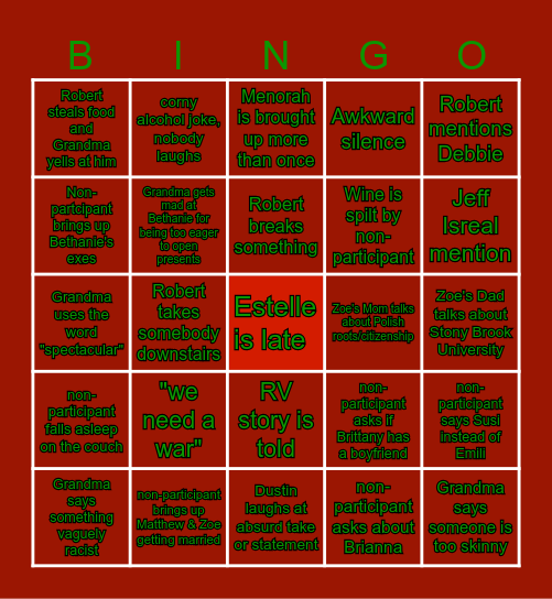CHRISTMAS BINGO Card