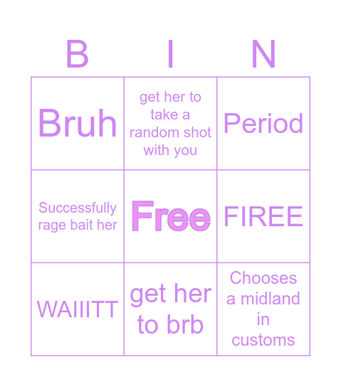 DEVYN Bingo Card