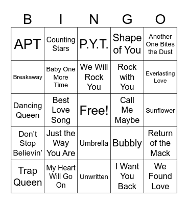 Lim Fam Bingo Card