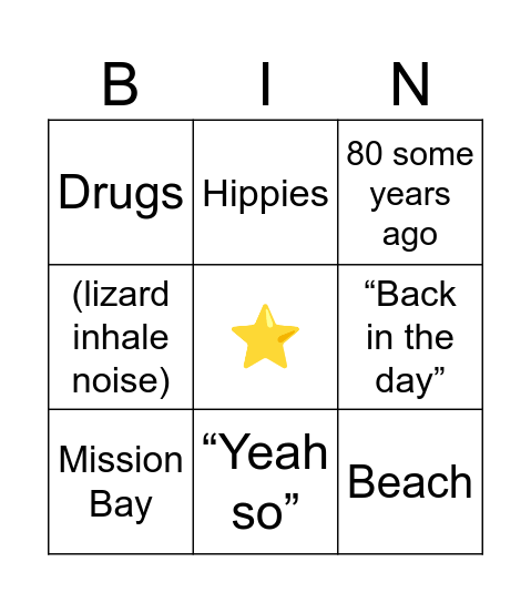 Richard-isms Bingo Card