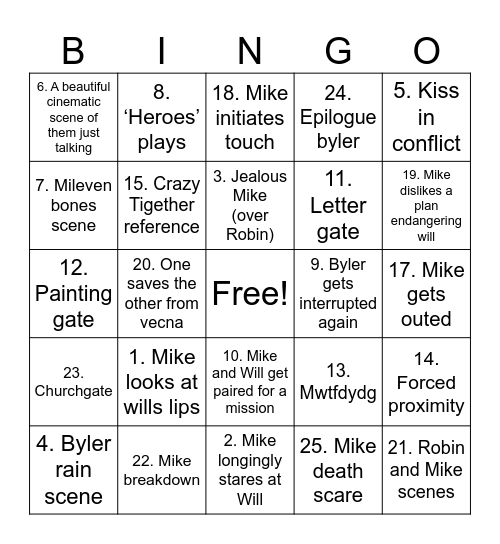 Bylerrrrrr Bingo Card