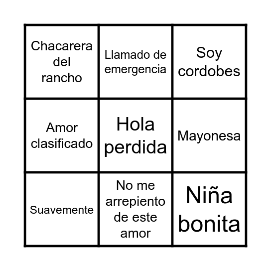 Bingo Navideño Bingo Card