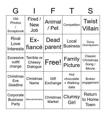 Hallmark Bingo Card