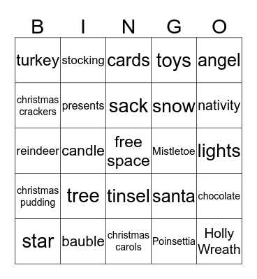 CHRISTMAS Bingo Card