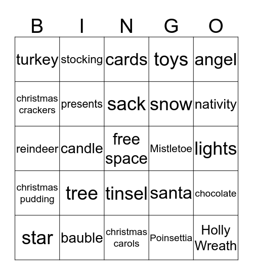 CHRISTMAS Bingo Card