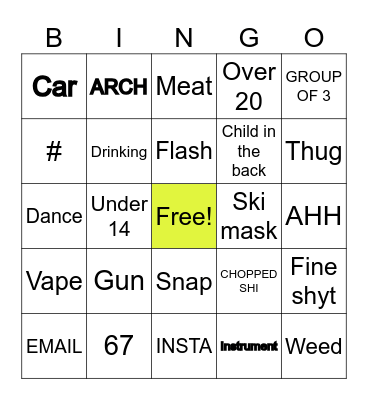 OME TV FLASHCARDS# Bingo Card