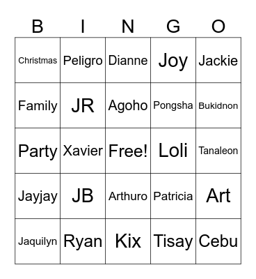 BINGO Card