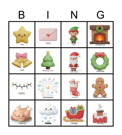 Bingo Christmas Bingo Card