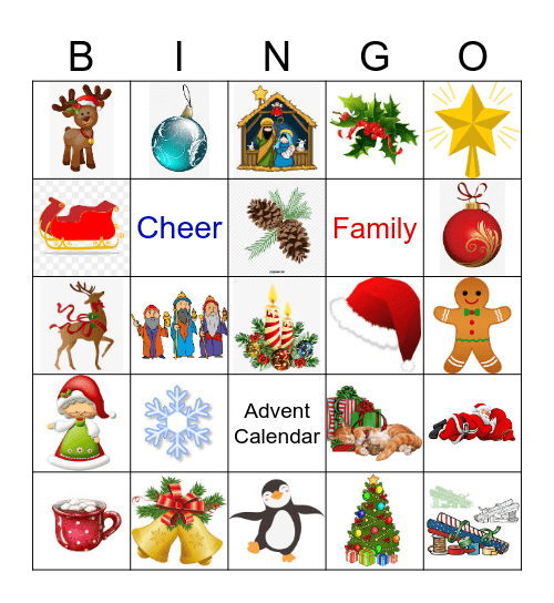 CCP Christmas Bingo Card