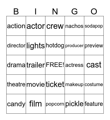 Hailey's Birthday Bingo Card