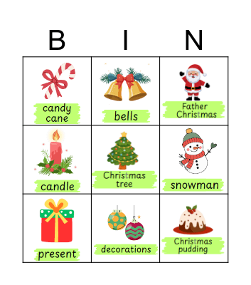 Christmas Bingo Card