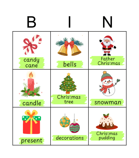 Christmas Bingo Card