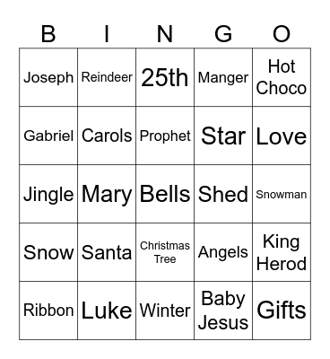 Christmas Bingo Card