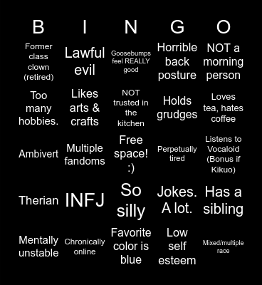 Cybr Kinnie Bingo (How Similar Are You To Me?) Bingo Card