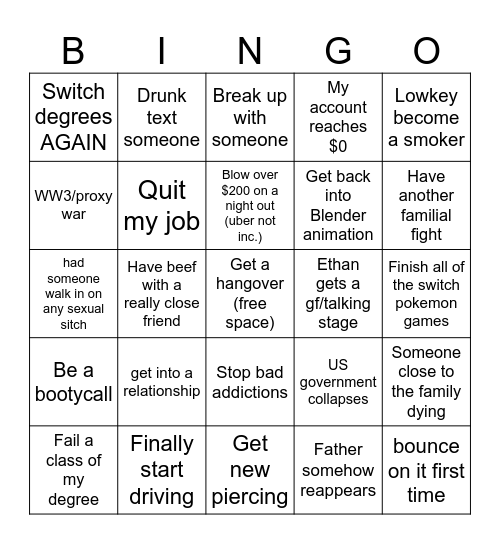 2026 BINGO Card