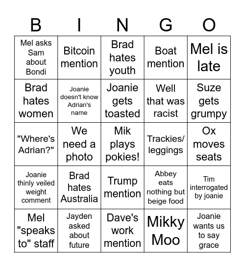 So Wright its Wrong Bingo Card