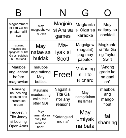 Ho Ho Ho Bingo Card