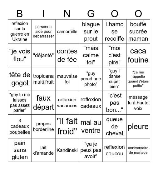 bingo magique de noël ! Bingo Card