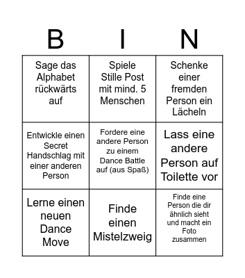 COZY CLUB PARTY DEU Bingo Card