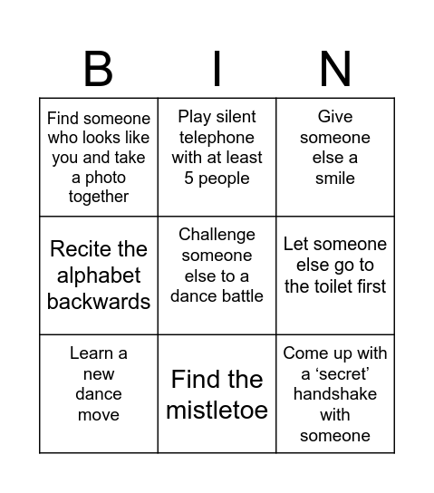 Cozy CLUB ENG Bingo Card