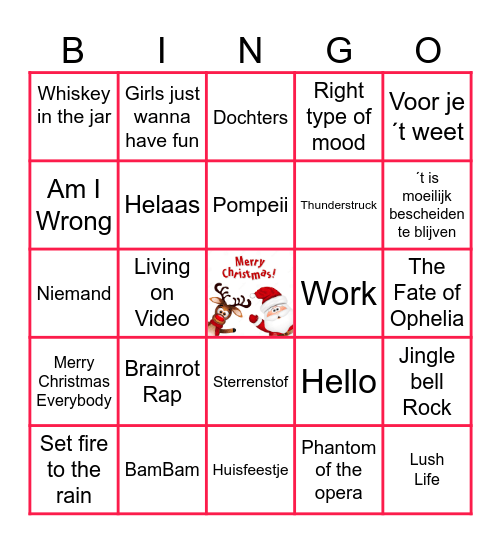 KERST MET DE FAM 2025 Bingo Card