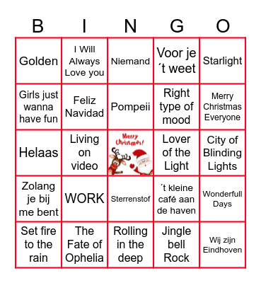 KERST MET DE FAM 2025 Bingo Card