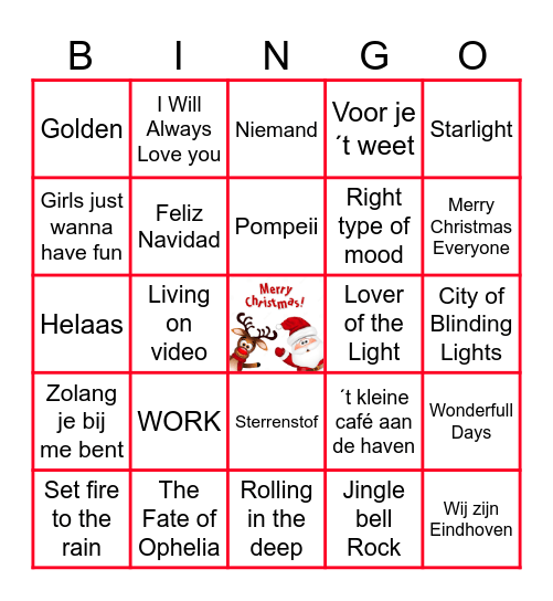 KERST MET DE FAM 2025 Bingo Card