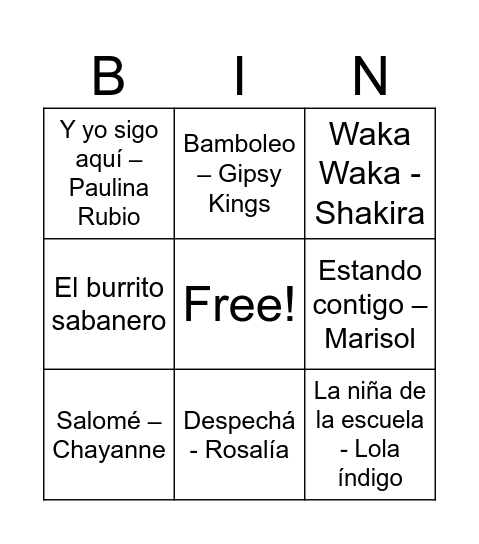Bingo Musical Nadal 2025 Bingo Card