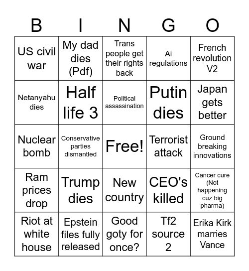 2026 bingo Card