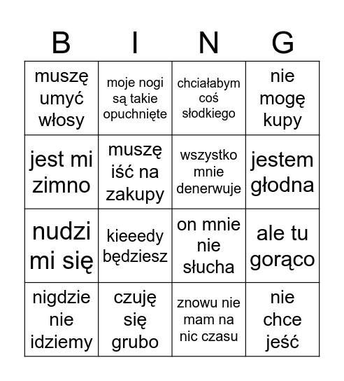 Ola Bingo Card