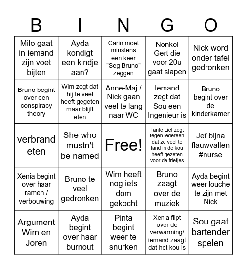 Kerst 2025 Bingo Card